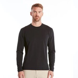 Public Rec Men’s Go-To Crew Neck Long Sleeve T-shirt Black Sz L Everyday Basic